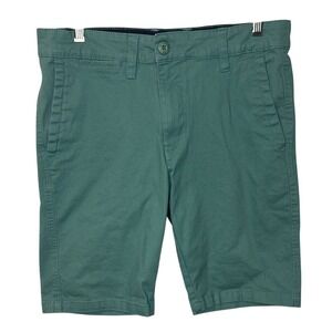 Rugby University Classic Men's Flat Front Shorts Size 32 Teal Green